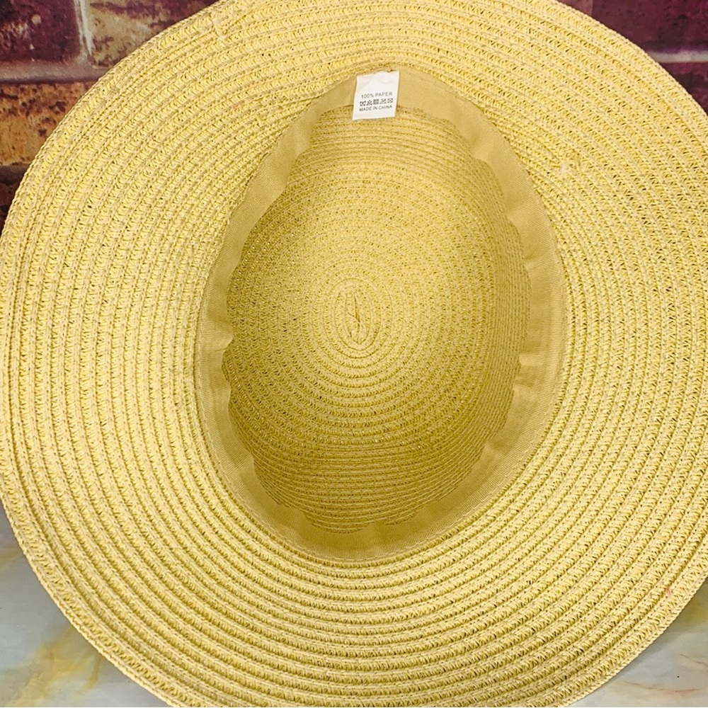 Floppy Paper Tan Beach Sun Hat - Picture 6 of 8